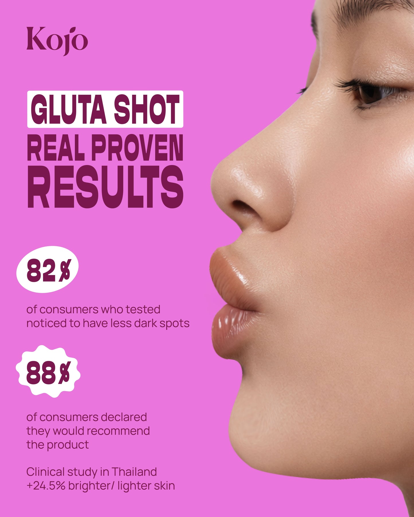 Kojo Gluta Shot Dual Glutathione กลูต้าช็อต เข้มข้น 2 รูปแบบ ผิวใส ดูดซึมไว