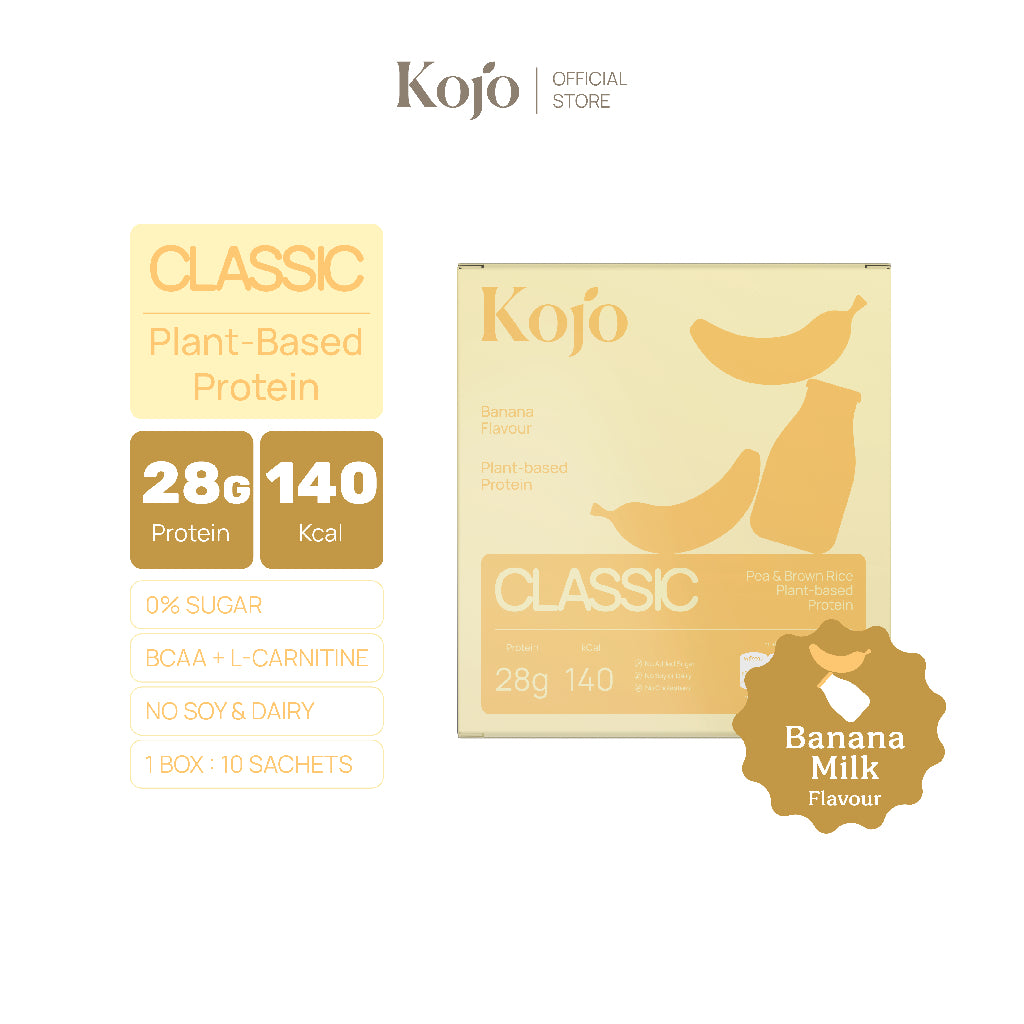 Kojo Classic Plant-Based Protein สูตรใหม่ 770g | โปรตีนจากพืช Hydrolysed Pea Protein 1 ถุง พร้อมช้อน