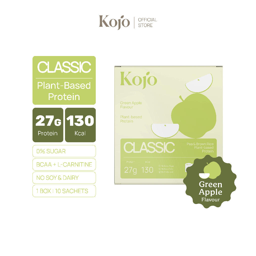 Kojo Classic Plant-Based Protein สูตรใหม่ 770g | โปรตีนจากพืช Hydrolysed Pea Protein 1 ถุง พร้อมช้อน