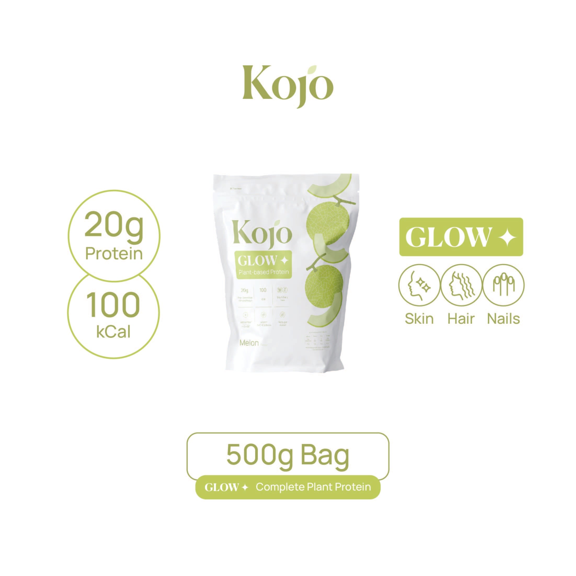 Bag : Kojo Glow Melon flavour (500g)