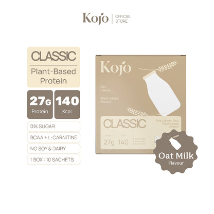 Kojo Classic Plant-Based Protein สูตรใหม่ 770g | โปรตีนจากพืช Hydrolysed Pea Protein 1 ถุง พร้อมช้อน