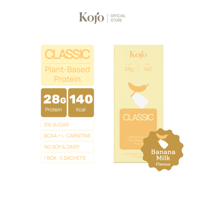 Kojo Classic Plant-Based Protein สูตรใหม่ | โปรตีนจากพืช Hydrolyzed Pea Protein 1 กล่อง 5 ซอง