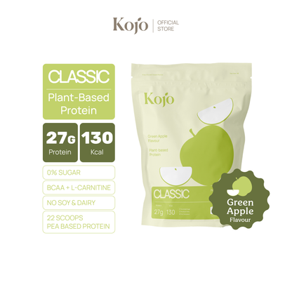 Kojo Classic Plant-Based Protein สูตรใหม่ 770g | โปรตีนจากพืช Hydrolysed Pea Protein 1 ถุง พร้อมช้อน