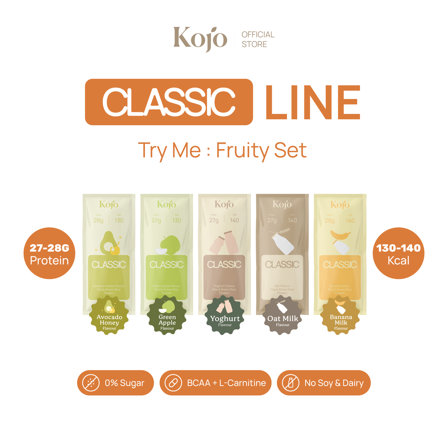 Kojo Plant-Based Protein : Try Me Set 5 sachets