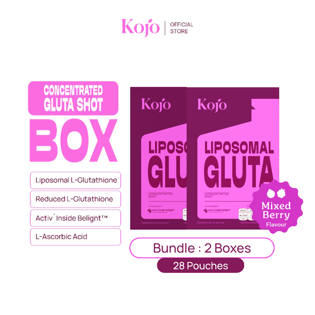 Kojo Gluta Shot Dual Glutathione กลูต้าช็อต เข้มข้น 2 รูปแบบ ผิวใส ดูดซึมไว